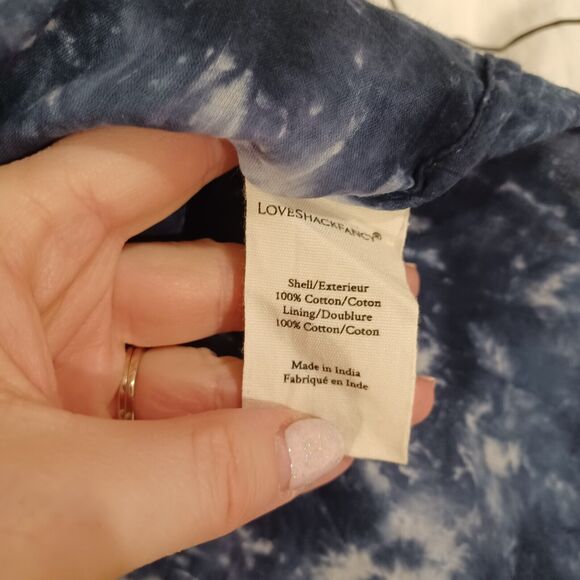 LoveShackFancy Antonella Midi Eyelet Dress in Midnight Navy Blue Hand Dye Size 8 - Picture 14 of 16